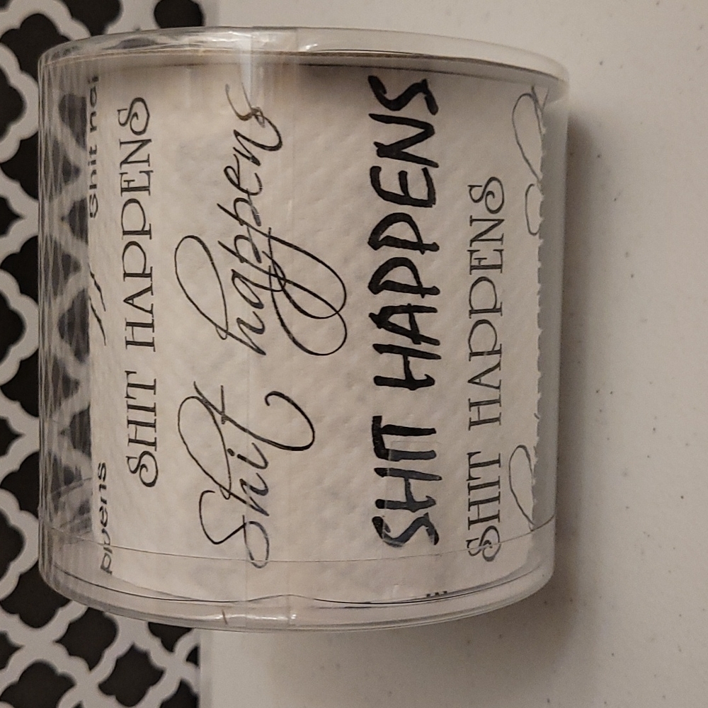 Gag Toilet Paper Roll Sh t Happens NEW